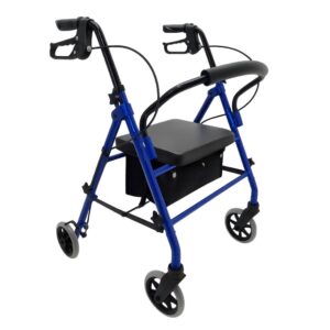 Calvarro - Andador rollator de aluminio con ruedas, freno en maneta